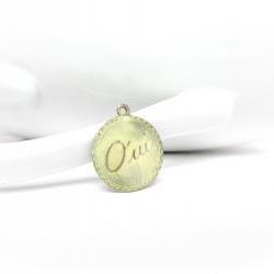 Brass Charm, Oui Charm, French Charm, Patina Charm